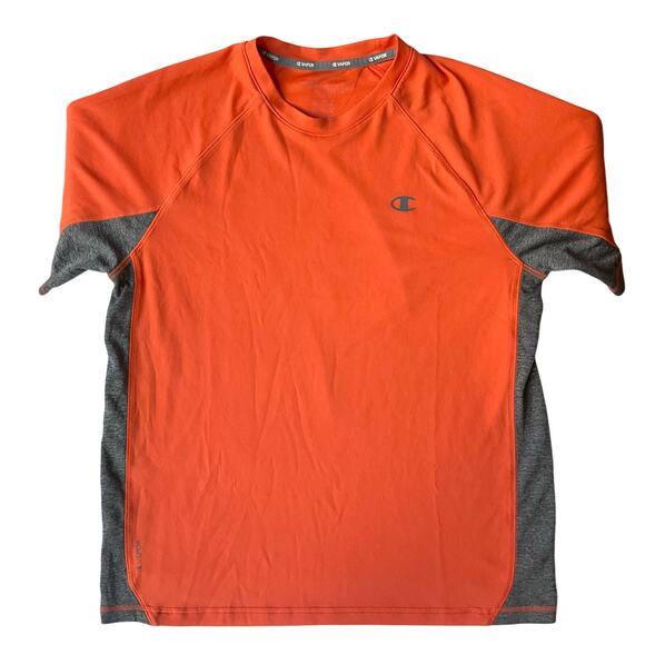 Champion Men’s Short Sleeve T-shirt size M, Orange & Gray - Picture 1 of 5